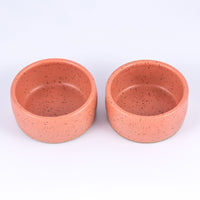Set of two pink speckled clay mezcal copitas