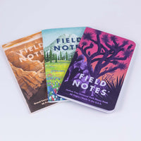 Field notes national parks pack of 3 featuring gorgeous cover illustrations depicting the Grand Canyon National Park, Mount Rainier National Park and, Joshua Tree National Park