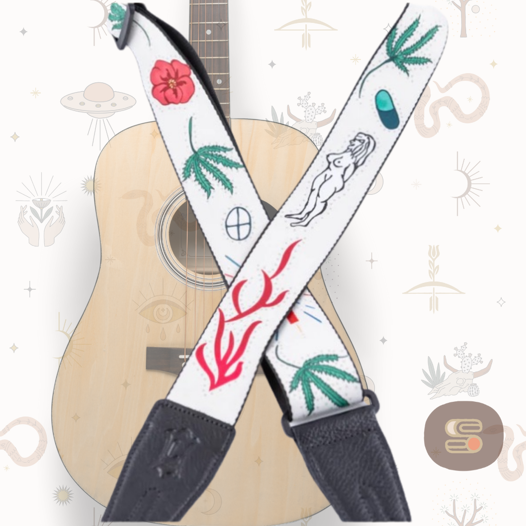 Cosmic Cowboy Guitar Strap - An Homage to the Iconic Gram Parsons