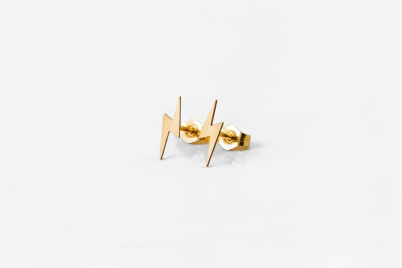 Lightning Bolt Stud Earrings