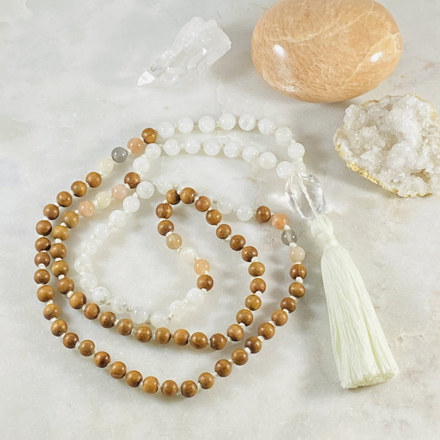 Sandalwood Mala Meditation Necklace