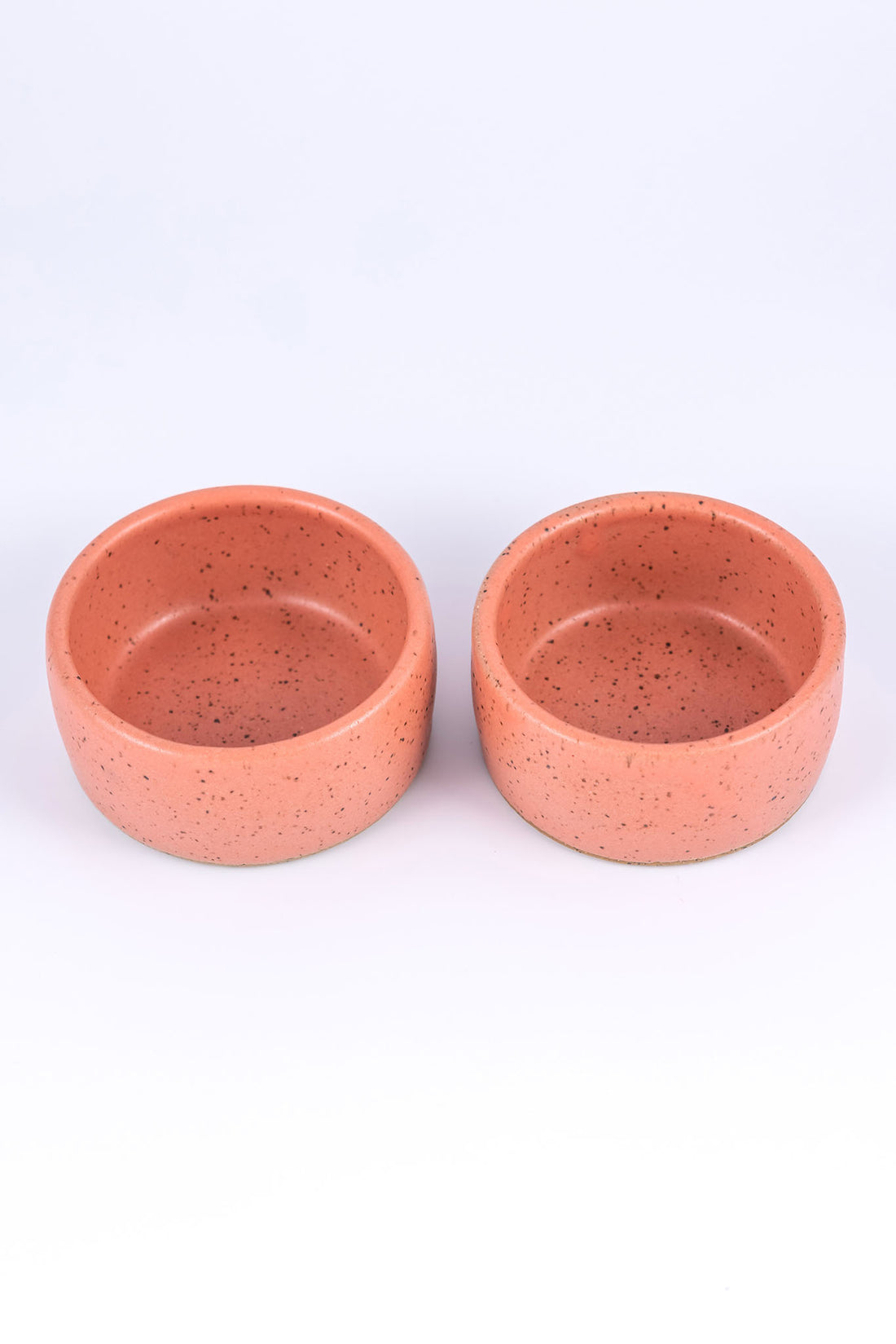 Set of two pink speckled clay mezcal copitas